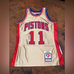 Mitchell & Ness NBA Hardcourt 75th Swingman Gold Detroit Pistons Jersey